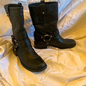 Jessica Simpson Black Motorcycle Boots.